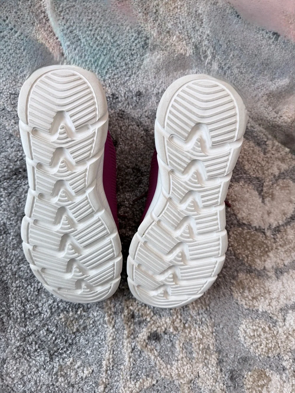 Skechers Women's Athletic Sneakers in Magenta with White Soles